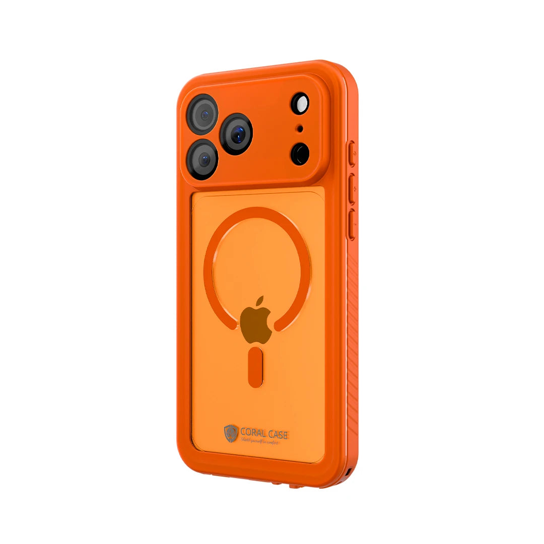 iPhone 17 Pro | Full Body Waterproof Orange Case