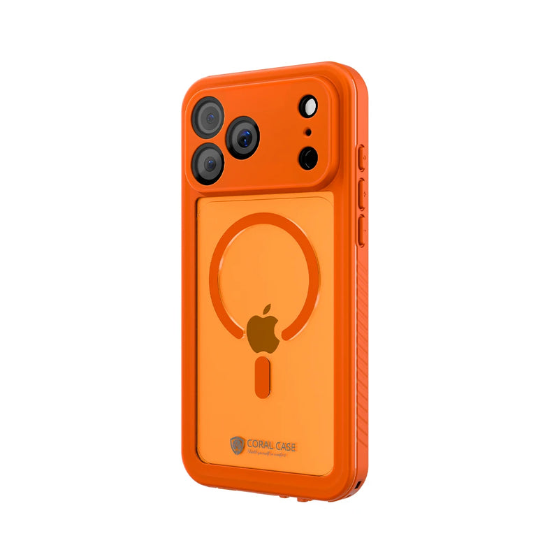 iPhone 17 Pro | Full Body Waterproof Orange Case