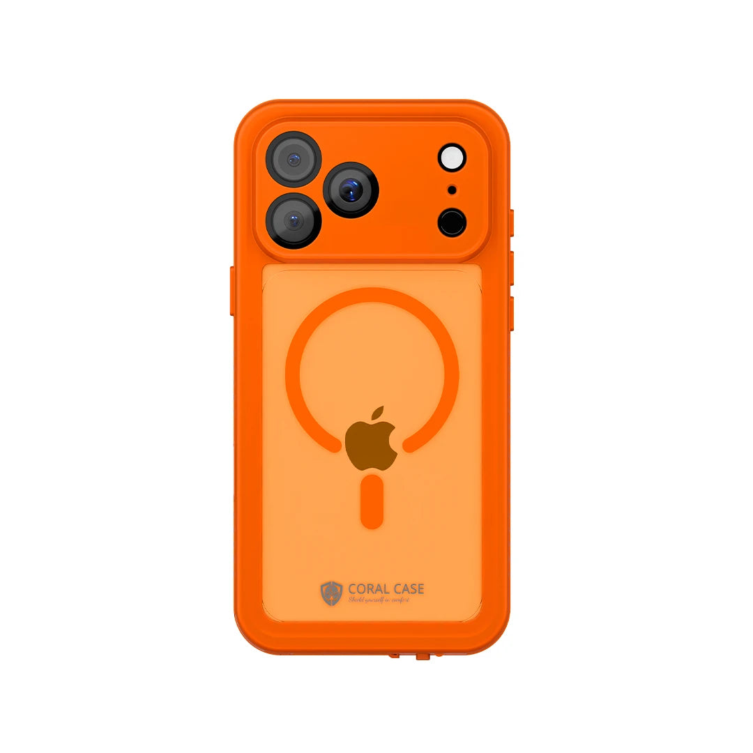 iPhone 17 Pro Max | Full Body Waterproof Orange Case
