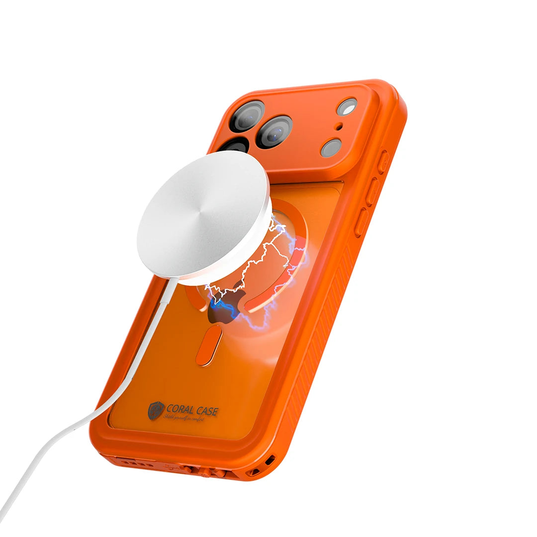 iPhone 17 Pro Max | Full Body Waterproof Orange Case