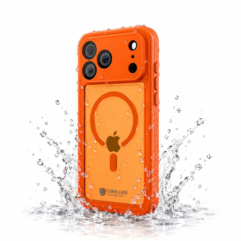 iPhone 17 Pro Max | Full Body Waterproof Orange Case