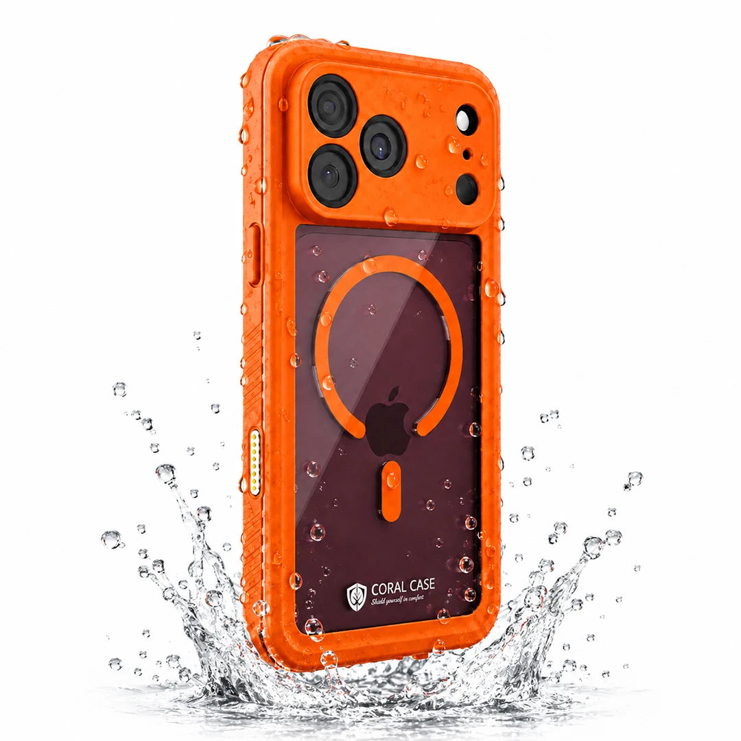 iPhone 18 Pro | Full Body Waterproof Orange Case