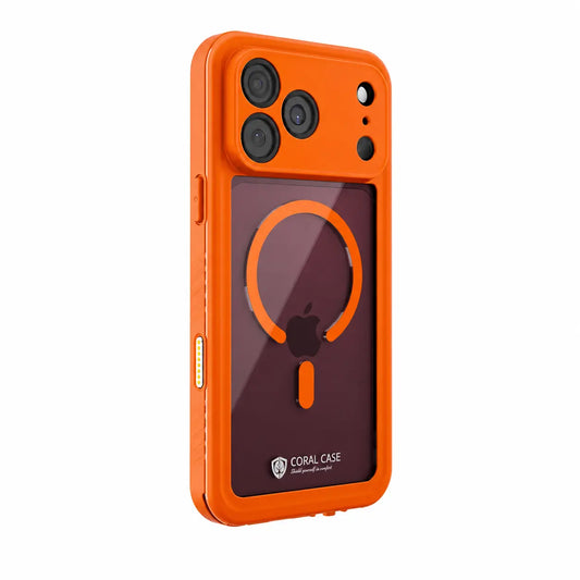 iPhone 18 Pro | Full Body Waterproof Orange Case